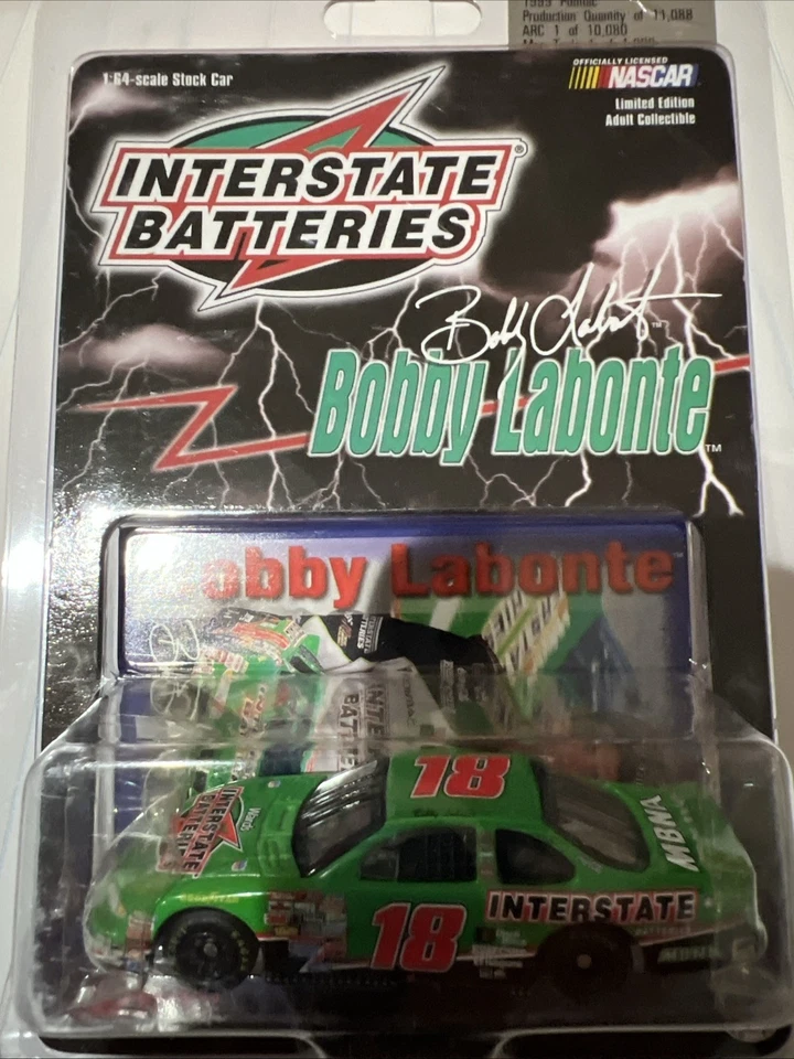Coche de acción Bobby Labonte 1999 1:64 baterías interestatales #18 Grand Prix NASCAR Foto 1 de 4