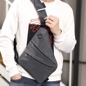 Unisex wasserdichte Umhängetasche Brusttasche - Anti-Diebstahl Sling Messenger - Bild 1 von 8