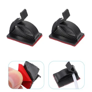 100 Pcs Kabelschnallen Desktop-Kabelhalter Kabelclips Für Den Schreibtisch - Afbeelding 1 van 12