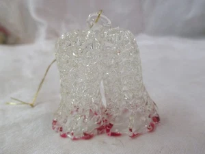 Vintage Hand Blown Glass Christmas Ornament pair of Bells #37 - Picture 1 of 2