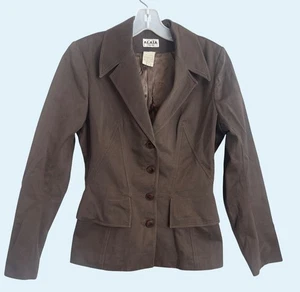 Alaïa Paris Brown Button-Up Tailored Blazer Made In France Women's Size 5 - Picture 1 of 4