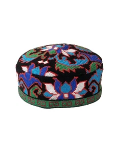 UZBEK IROQI TRIBAL HAND EMBROIDERED SILK HAT-UNISEX-APPROX 24 INCHES - XL - Picture 1 of 6