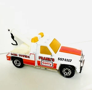 1990 MATCHBOX SUPERFAST #21 GMC WRECKER FRANK'S GETTY 24HR TOWING TOW TRUCK - Picture 1 of 6