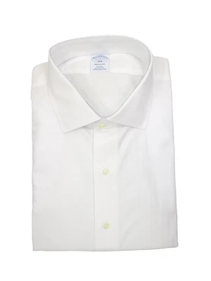 Brooks Brothers Regular Sin Planchar Todo Algodón 18-36/37 Cuello Inglés Blanco Foto 1 de 4
