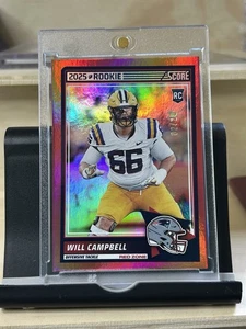 Panini Score Will Campbell #25 Red Zone Rookie Foil 2025/20 - Imagen 1 de 2