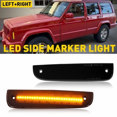 Lente delantera ámbar ahumado LED para luces de marcador lateral 97-01 Cherokee Jeep CH2551118 Foto 1 de 4