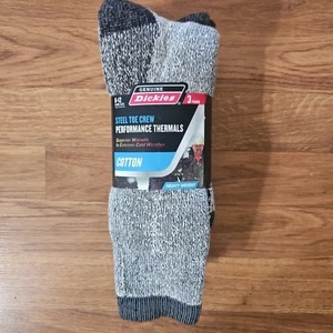 3 PAAR DICKIES THERMO STAHLKAPPE SCHWERE BAUMWOLLE PERFORMANCE CREW-SOCKEN FÜR HERREN - Bild 1 von 9
