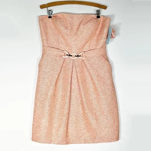 Antonio Melani Mier Strapless Party Sheath Dress Peach Persimmon NWT - Picture 1 of 14