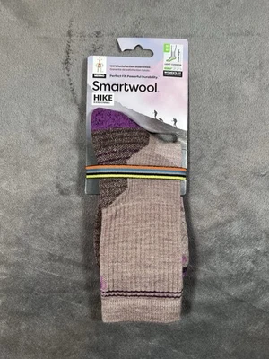 NEW Smartwool Women's MEDIUM Hike Light Cushion Crew Socks Fossil Brown Merino - Image 1 of 4