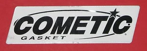Cometic Sticker White Small 1.75" x 5.375" Gasket Racing Turbo Decal Drift - Picture 1 of 2