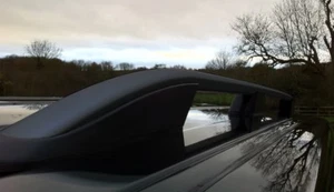 Negro Rieles de Techo Barras Laterales Juego Para L2H1 Renault Trafic (2002-14) - Imagen 1 de 5