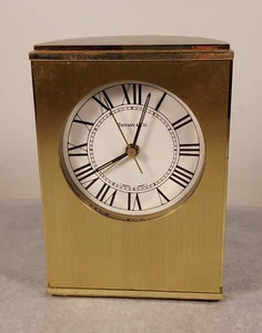 Vintage 1980s Tiffany and Co. Swiss Movement Desk Alarm Clock w/Secret Chamber - Picture 1 of 12