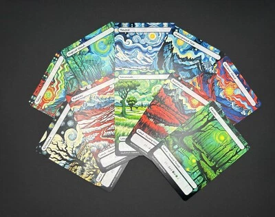 Original Dual Land Set - Altered Art Custom MTG - Van Gogh Style - All 10! - Image 1 of 4