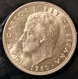 5 pesetas con error a un lado pone 82 y en el otro 80, del Rey Juan Carlos I - Imagen 1 de 2