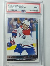 2018-19 UPPER DECK YOUNG GUNS JESPERI KOTKANIEMI PSA 9 RC ICE HOCKEY CARD #249