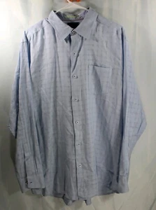 Tommy Bahama Leinenmischung Langarm Hemd mit Knopfleiste blau kariert Herren L - Bild 1 von 6