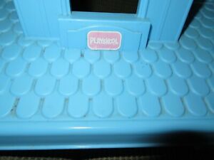 Vintage Playskool Victorian Dollhouse Replacement Blue Roof Only Top 1991 GUC