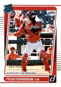 2021 Donruss Career Stat Line #57 Tyler Stephenson  RC /400 Rated Rookies Reds 