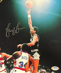 George Gervin Signed 8x10 Photo San Antonio Spurs NBA PSA AJ71184 - Picture 1 of 2