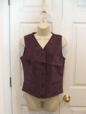Nwt  savannah  eggplant  suede vest size small - Image 1 of 2