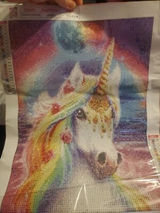 Diamond Art Painting Kits for Adults- Unicorn - Brand New In Plastic - Picture 1 of 7