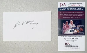 John McSherry signed handsigniert 3x5 Karte JSA Certed National League Umpire - Bild 1 von 1