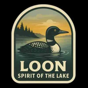 Loon Spirit of the Lake Vinyl-Aufkleber - Natur & Tierwelt Design für draußen - Bild 1 von 4