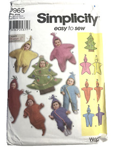 Simplicity 9965 Baby Fleece Bunting Suit Star Carrot Christmas Tree UNCUT