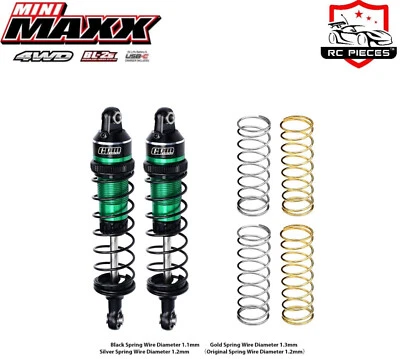 TRAXXAS MINI MAXX 1/10 CNC ALLOY GTR SHOCKS FRONT / REAR GPM UPGRADE TRX10765 - Image 1 of 2