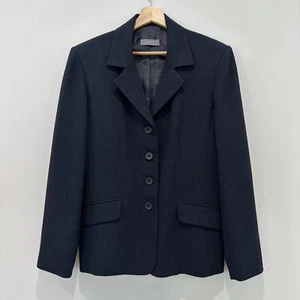 Jacqui E Suit Jacket Women 10 Charcoal Blazer Business Work Wear Lined - Picture 1 of 14