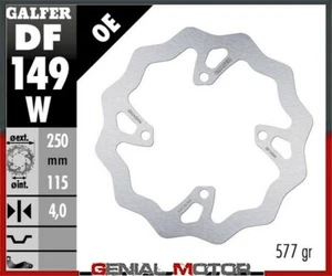 Galfer Disco Freno Posteriore Wave Fixed 250X4mm Kawasaki Kx 250 X 2021 - Foto 1 di 1