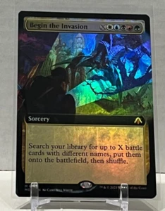 MTG - March of the Machine MOC - Begin the Invasion 0087 Extended Foil NM/M - Picture 1 of 2