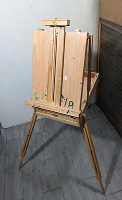 Caballete francés madera pintura artista boceto caja estuche trípode portátil con cajón Foto 1 de 4
