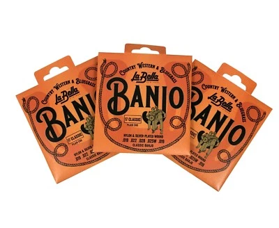 La Bella Banjo Strings 3 Sets 17 Classic Nylon & Silver Plated Wound - Image 1 of 4