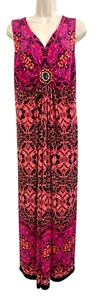 Catherines Maxikleid Gr. 1X ärmellos Twist Front Beachy Artsy tropisch bunt - Bild 1 von 8