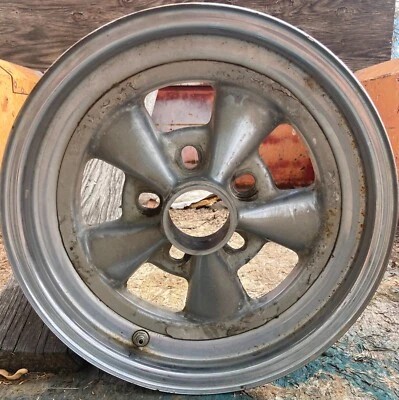 Rueda/llanta vintage automotriz genuina Cragar 16”x8” 5”x5” patrón de pernos Foto 1 de 4
