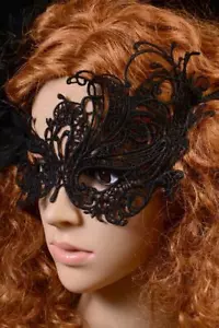 Brautiful Detailed Embroidered Lace Party Eye Masks - Picture 1 of 7