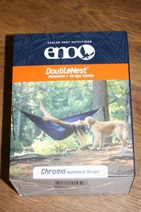 ENO Doublenest Hammock with Straps Blue 400 lb. 2 person Camping Gear