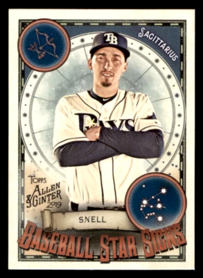 2019 Topps Allen & Ginter Blake Snell  Baseball Star Signs  #BSS-27 TB Rays - Image 1 of 2