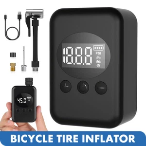 Mini Bike Pump Electric Bicycle Tire Pump 150 PSI Digital Tyre Air Compressors - Picture 1 of 12