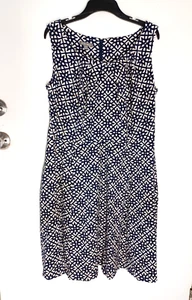 Roz & Ali geometrisches Kleid Damen Größe 18 ärmellos Plissee schwarz weiß gelb - Bild 1 von 6