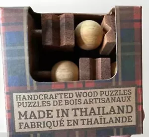 Tic Tac Toe 3-D Strategy Wooden Game Handcrafted Wood Puzzle Eco friendly - Picture 1 of 7