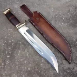 Custom Handmade Crocodile Dundee Bowie Knife Leather Handle Bowie Survival Out - Afbeelding 1 van 2