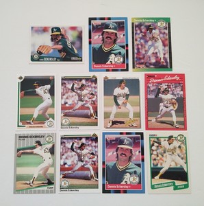 As Dennis Eckersley Lot 1988 Donruss 349 1990 Upper Deck 513 1989 Fleer 7