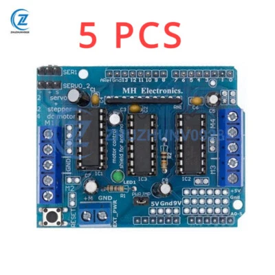 5PCS Motor Drive Shield Expansion Board L293D for Arduino Duemilanove Mega UNO - Image 1 of 4