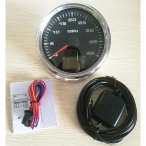 85mm GPS Speedometer 40MPH Tirp Cog Odometer For Golf Carts Marine Car UTV Black - Picture 1 of 8