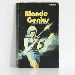 J.T. EDSON & PETER CLAWSON Blonde Genius - 1973 Corgi 1st UK print RARE thriller - Picture 1 of 6