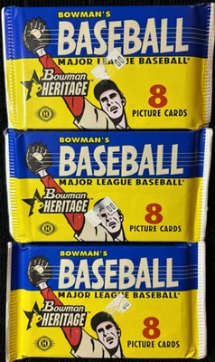 Bowman Heritage 2004 béisbol hobby paquetes de 3-8 tarjetas Molina + Greinke RC ¡POSIBLE! Foto 1 de 3