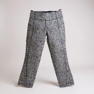 Lululemon High-Waist Leggings Damen M schwarz-weiß Muster - Bild 1 von 9