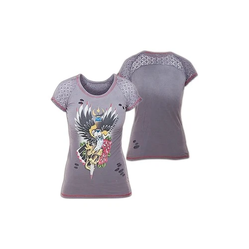 AFFLICTION Damen T-Shirt Jason Profant Grau T-Shirts  affliction Jason - Bild 1 von 1